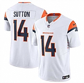 Men's Denver Broncos #14 Courtland Sutton White 2024 F.U.S.E. Vapor Limited Football Stitched Jersey Dzhi,baseball caps,new era cap wholesale,wholesale hats